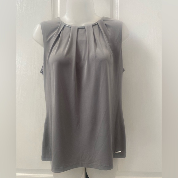 Calvin Klein Tops - Calvin Klein Gray Sleeveless Top Sz L
